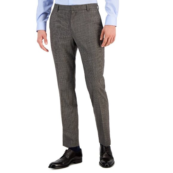 Tommy Hilfiger Men's Modern-Fit Stretch Performance Pants Brown B4HP - Picture 1 of 9